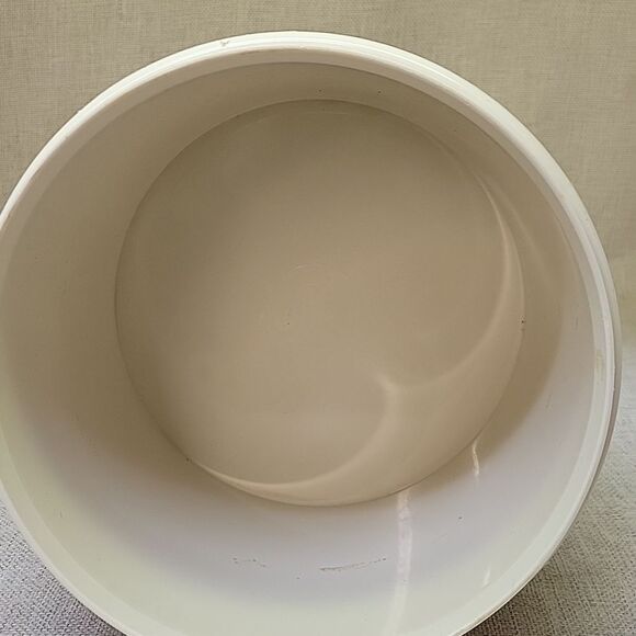 VINTAGE TUPPERWARE Cereal Keeper W/Brown Lid,2 Almond Starburst Canisters - Picture 7 of 10